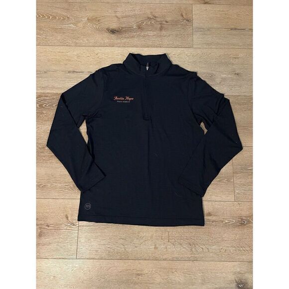 Travis Mathew Mens Black Eco Collection Pullover Golf Sweater Size Medium - Picture 1 of 3